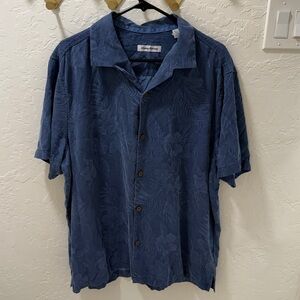 Tommy Bahama Blue Floral Silk Shirt